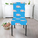 Ambulance Paramedic Car Pattern Print Dining Chair Slipcover
