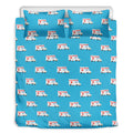 Ambulance Paramedic Car Pattern Print Duvet Cover Bedding Set