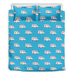 Ambulance Paramedic Car Pattern Print Duvet Cover Bedding Set