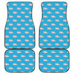 Ambulance Paramedic Car Pattern Print Front and Back Car Floor Mats