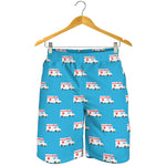 Ambulance Paramedic Car Pattern Print Men's Shorts