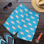 Ambulance Paramedic Car Pattern Print Men's Shorts