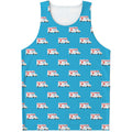 Ambulance Paramedic Car Pattern Print Men's Tank Top