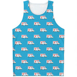 Ambulance Paramedic Car Pattern Print Men's Tank Top