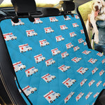 Ambulance Paramedic Car Pattern Print Pet Car Back Seat Cover