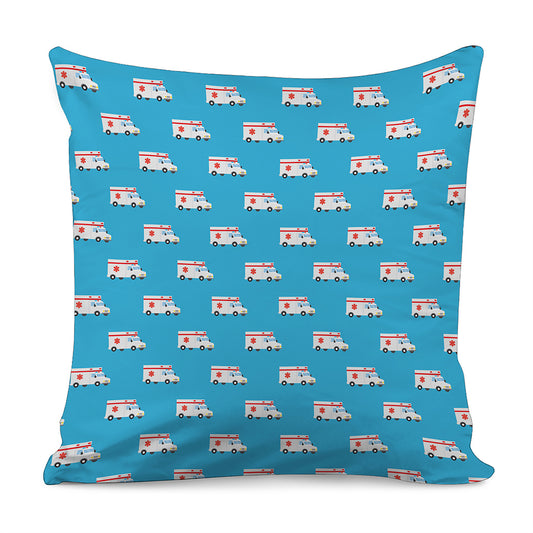 Ambulance Paramedic Car Pattern Print Pillow Cover