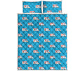 Ambulance Paramedic Car Pattern Print Quilt Bed Set