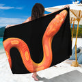 Amel Motley Corn Snake Print Beach Sarong Wrap