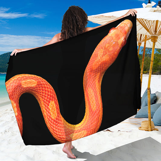 Amel Motley Corn Snake Print Beach Sarong Wrap