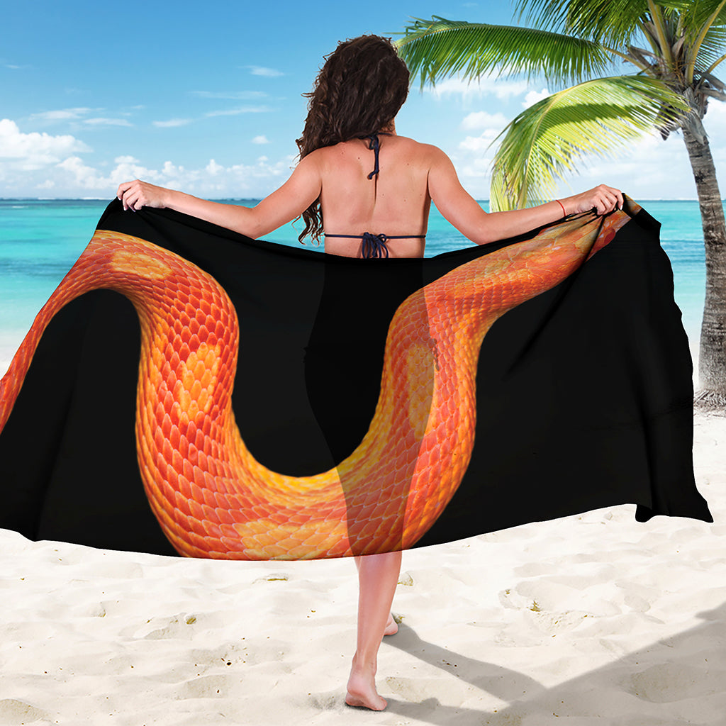 Amel Motley Corn Snake Print Beach Sarong Wrap