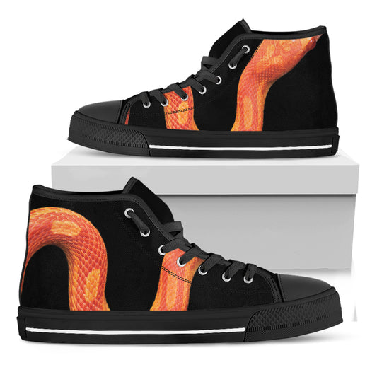 Amel Motley Corn Snake Print Black High Top Shoes