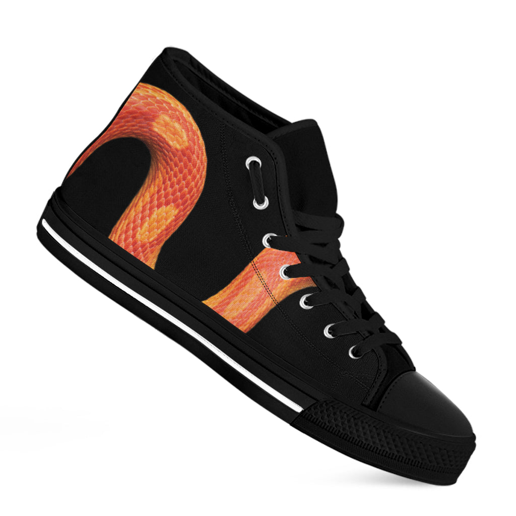 Amel Motley Corn Snake Print Black High Top Shoes