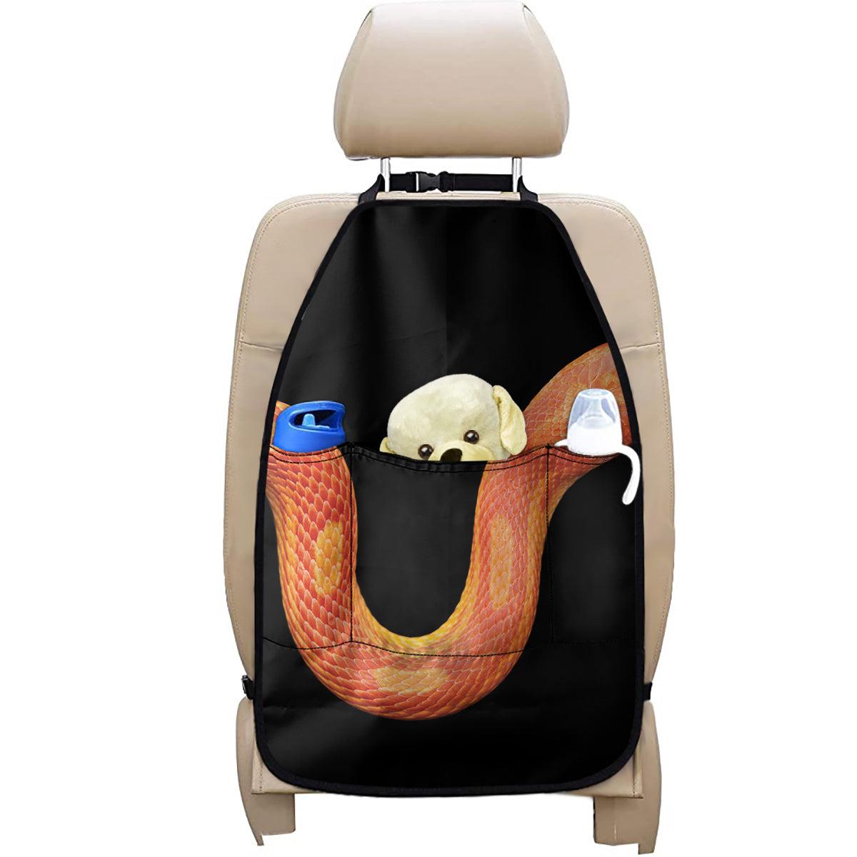 Amel Motley Corn Snake Print Car Seat Organizers