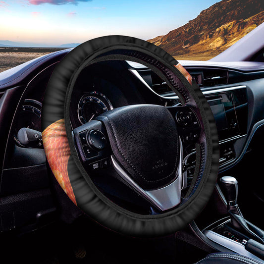 Amel Motley Corn Snake Print Car Steering Wheel Cover