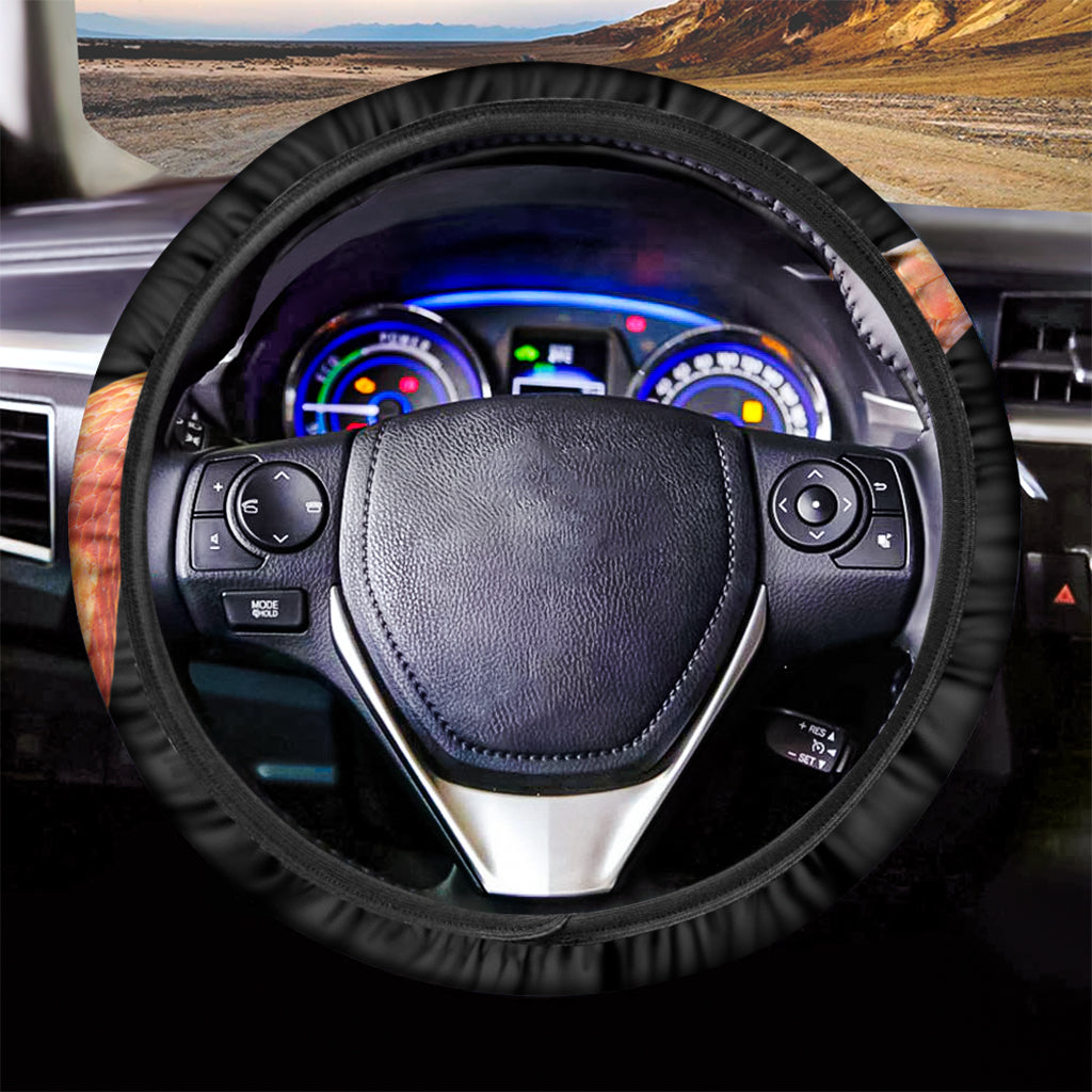 Amel Motley Corn Snake Print Car Steering Wheel Cover