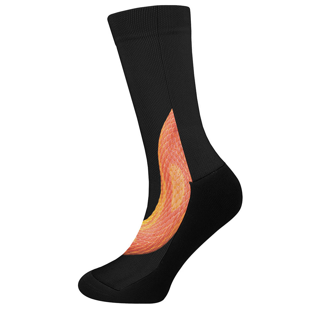 Amel Motley Corn Snake Print Crew Socks