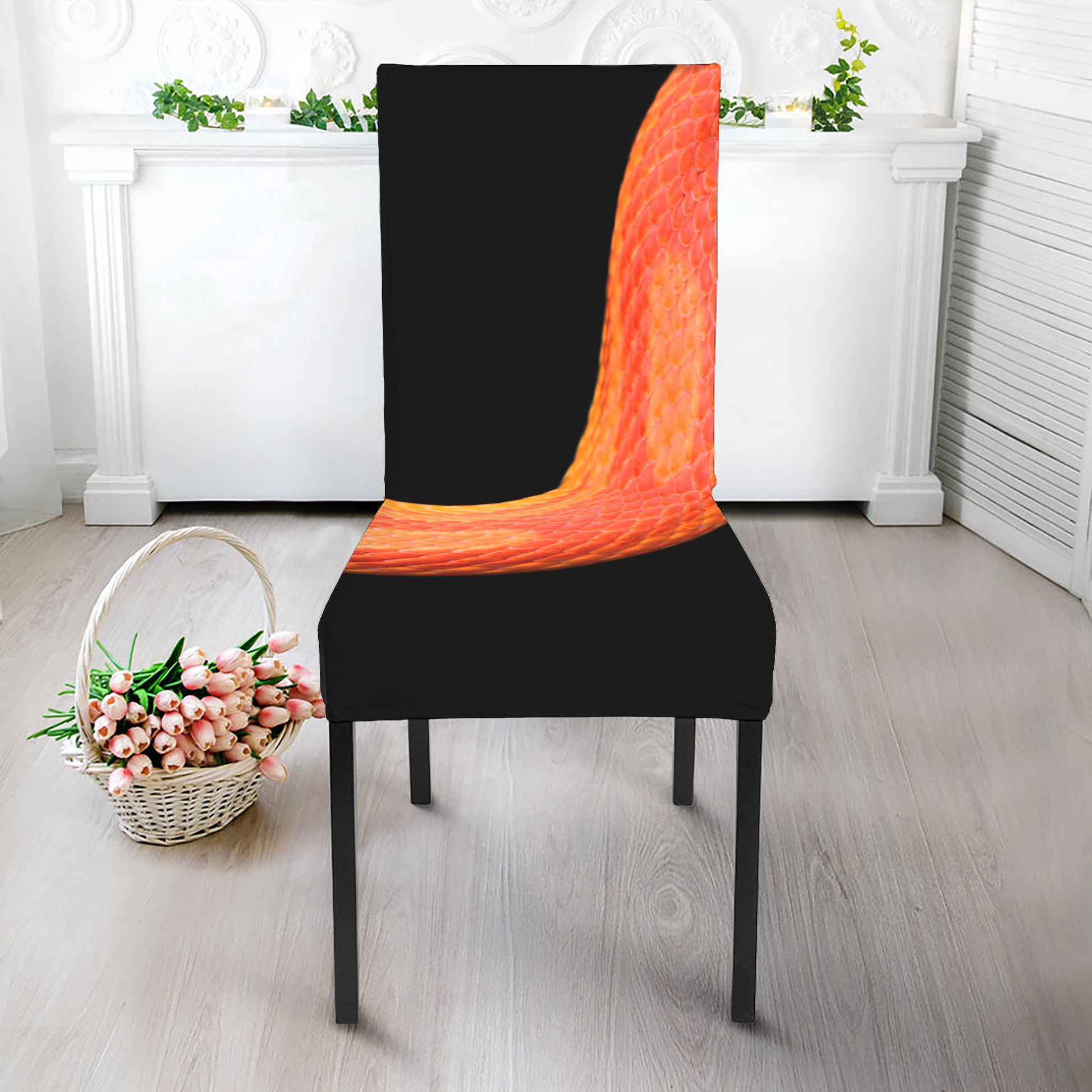 Amel Motley Corn Snake Print Dining Chair Slipcover