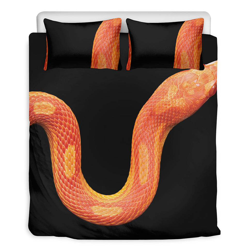 Amel Motley Corn Snake Print Duvet Cover Bedding Set