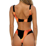 Amel Motley Corn Snake Print Front Bow Tie Bikini