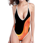 Amel Motley Corn Snake Print High Cut One Piece Swimsuit