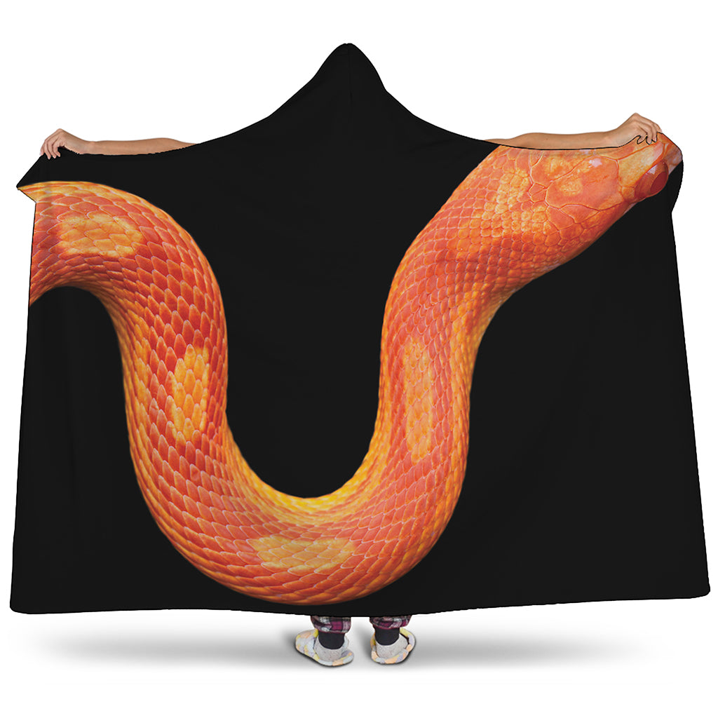 Amel Motley Corn Snake Print Hooded Blanket
