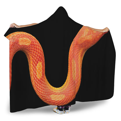 Amel Motley Corn Snake Print Hooded Blanket