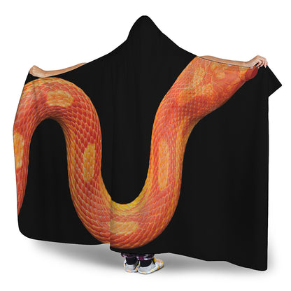 Amel Motley Corn Snake Print Hooded Blanket