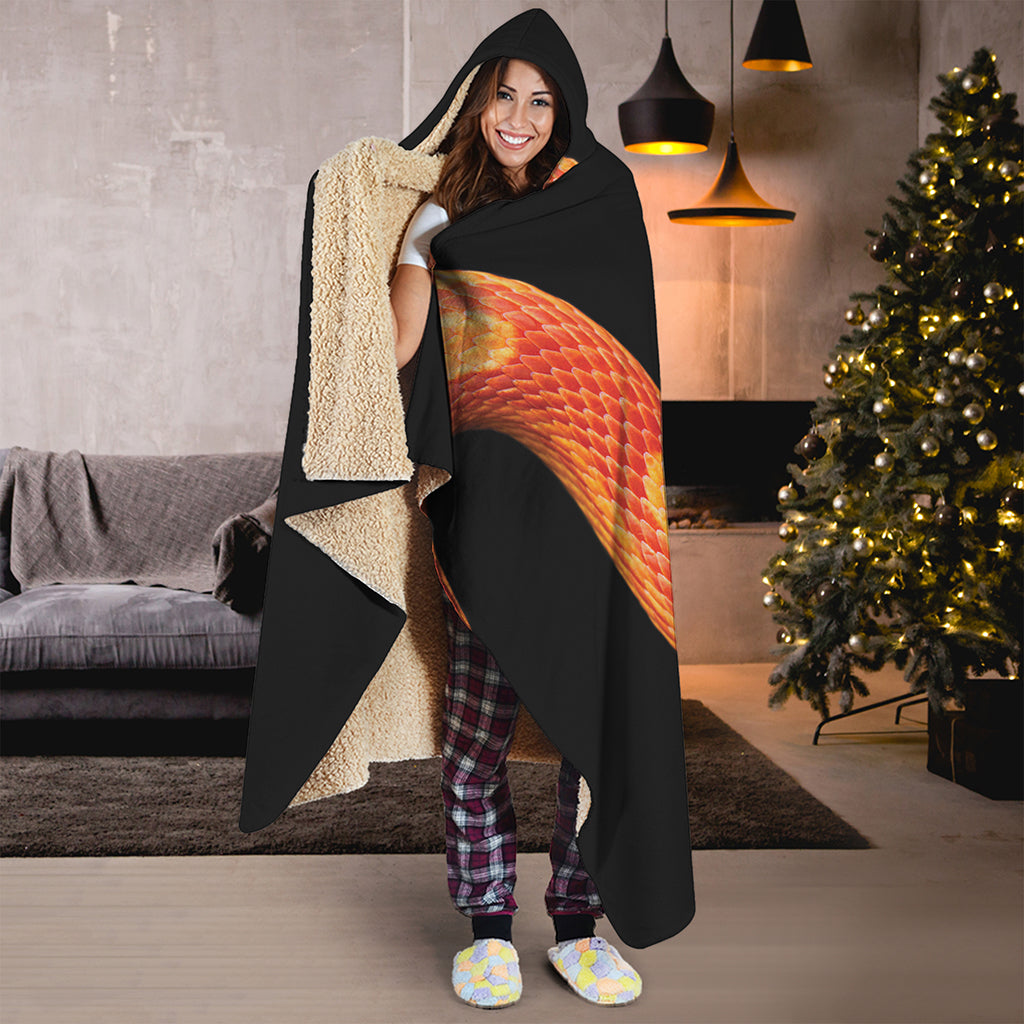 Amel Motley Corn Snake Print Hooded Blanket