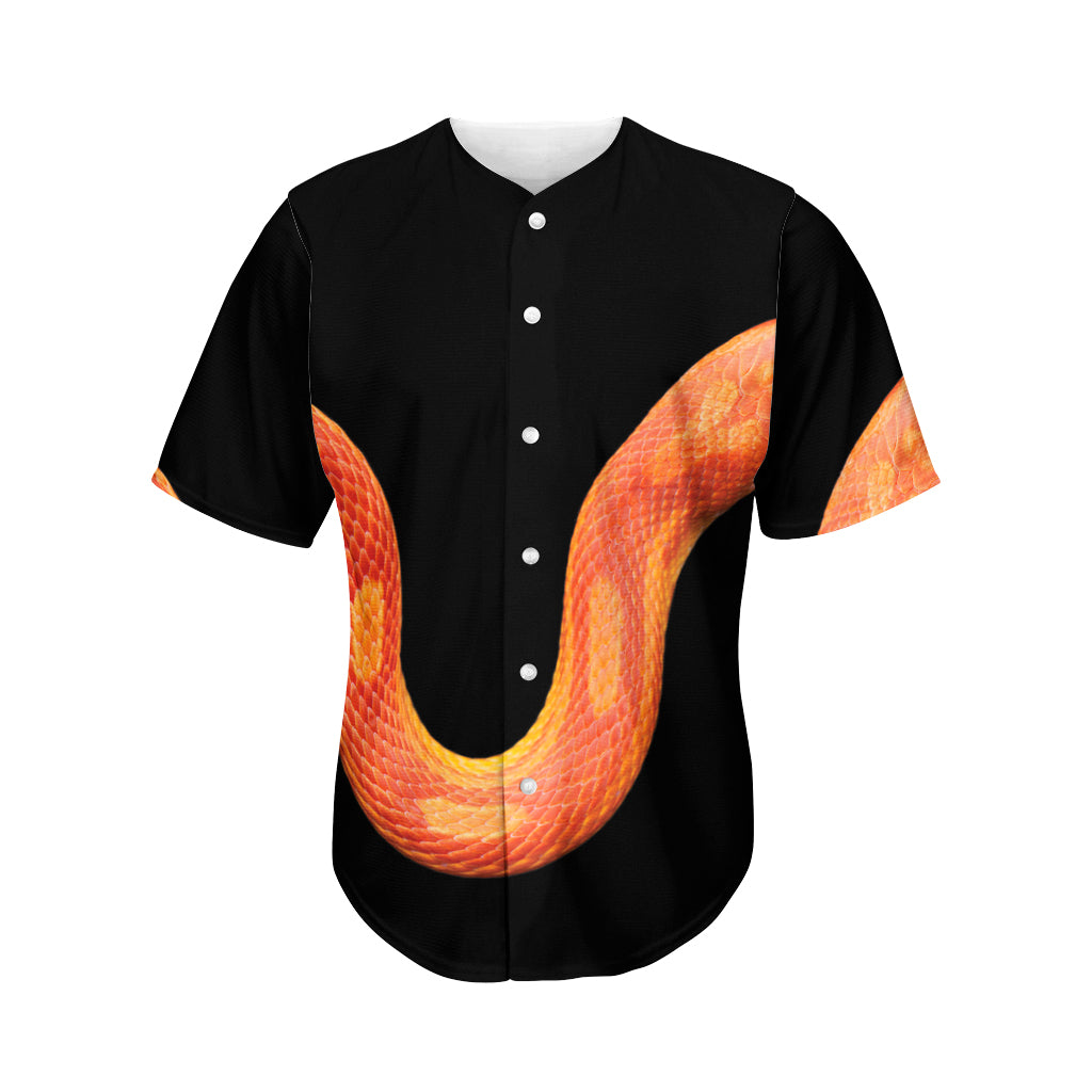 Amel Motley Corn Snake Print Men's Baseball Jersey