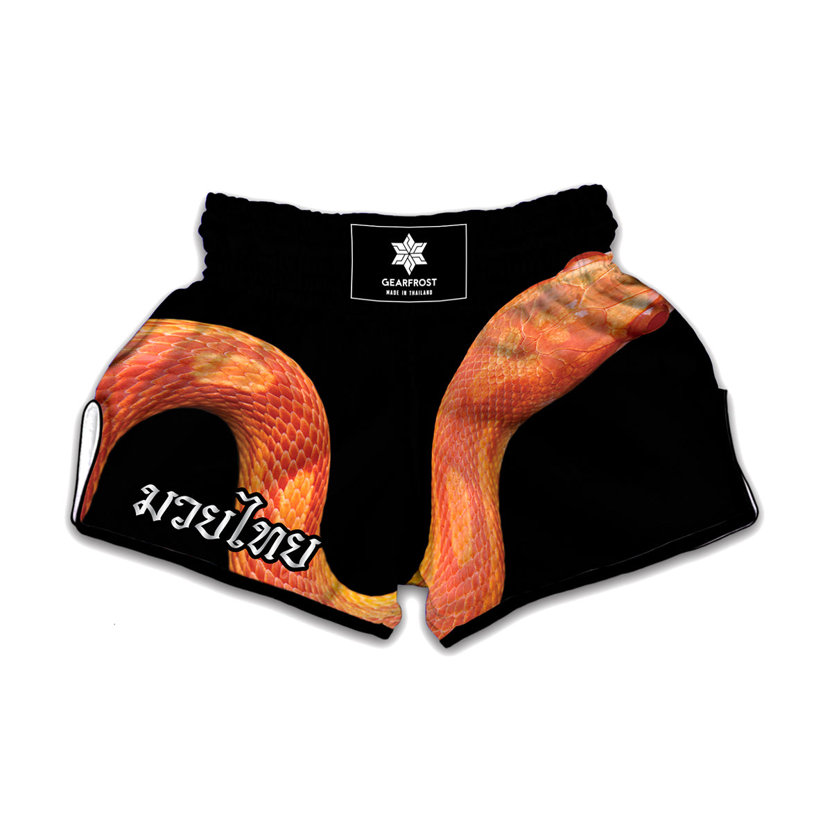 Amel Motley Corn Snake Print Muay Thai Boxing Shorts