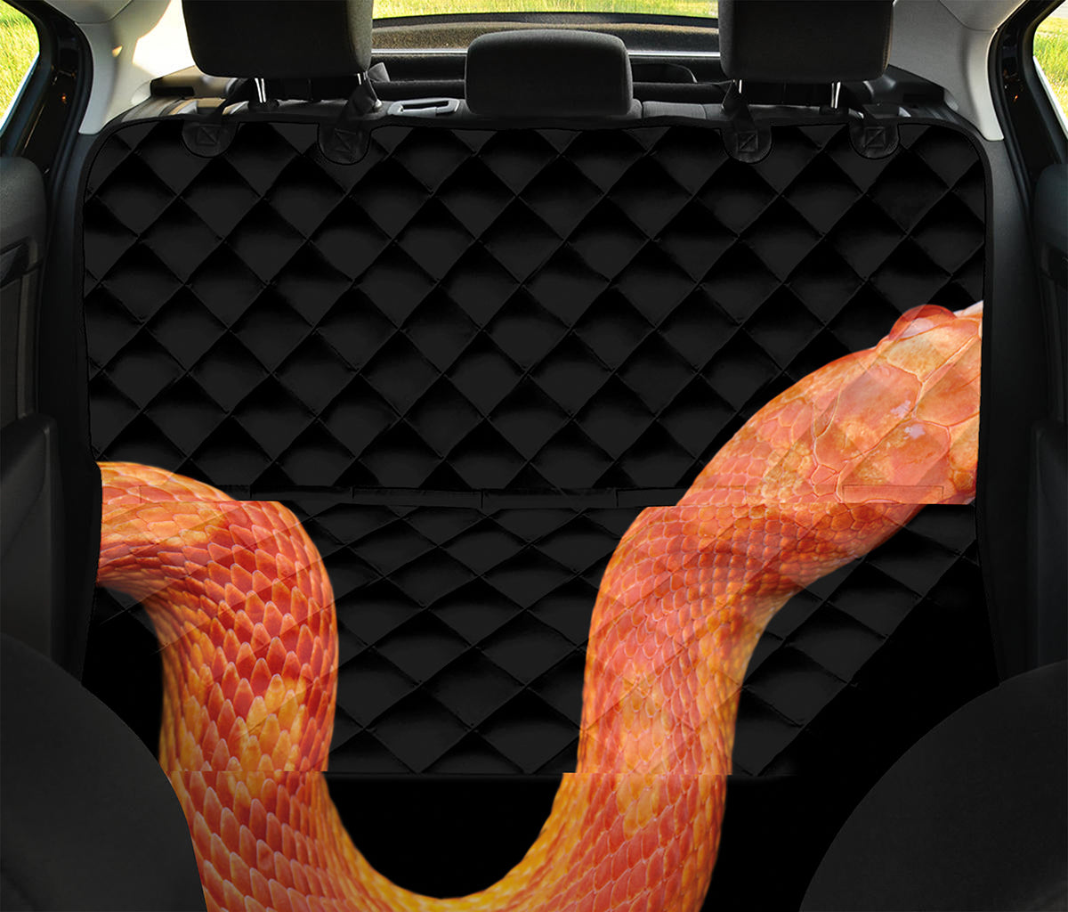 Amel Motley Corn Snake Print Pet Car Back Seat Cover