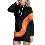 Amel Motley Corn Snake Print Pullover Hoodie Dress
