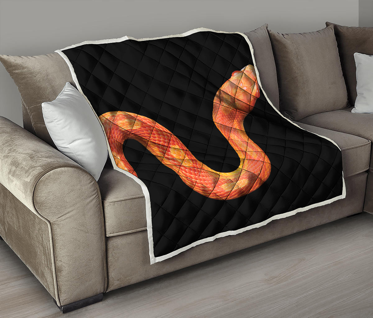 Amel Motley Corn Snake Print Quilt