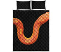 Amel Motley Corn Snake Print Quilt Bed Set