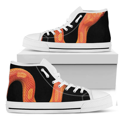 Amel Motley Corn Snake Print White High Top Shoes