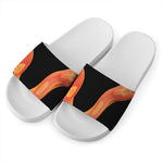 Amel Motley Corn Snake Print White Slide Sandals