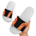 Amel Motley Corn Snake Print White Slide Sandals