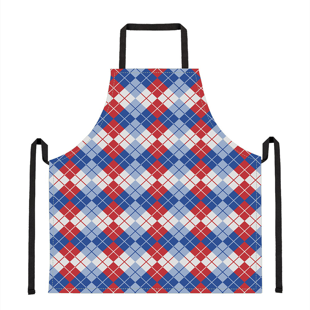 American Argyle Pattern Print Apron