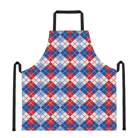 American Argyle Pattern Print Apron