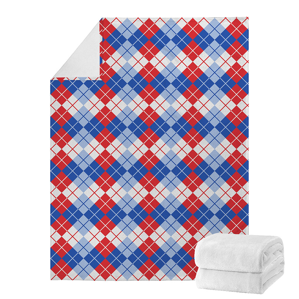 American Argyle Pattern Print Blanket