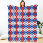 American Argyle Pattern Print Blanket