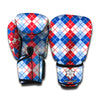 American Argyle Pattern Print Boxing Gloves