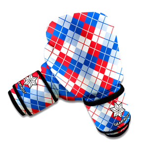 American Argyle Pattern Print Boxing Gloves