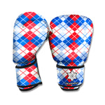 American Argyle Pattern Print Boxing Gloves