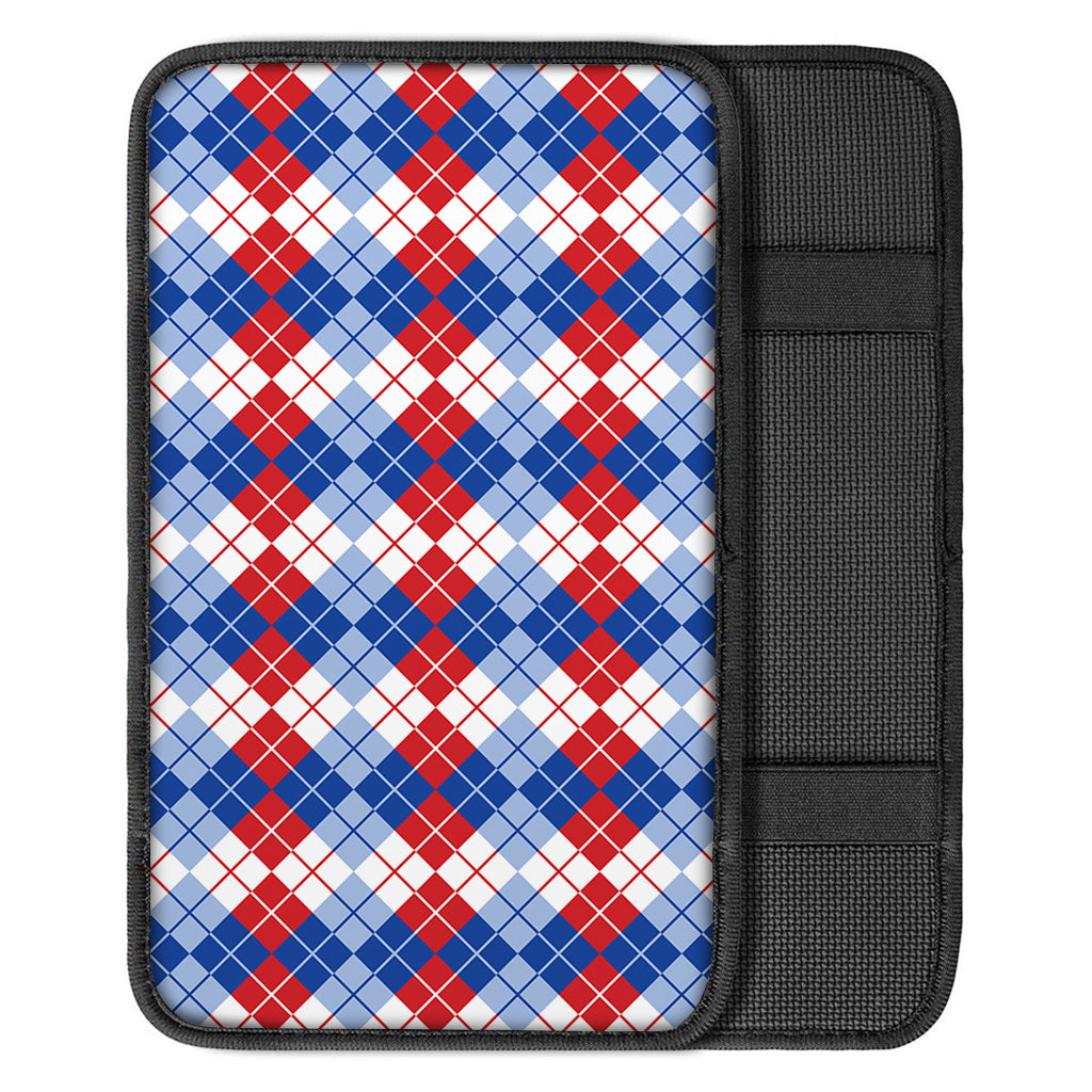 American Argyle Pattern Print Car Center Console Cover