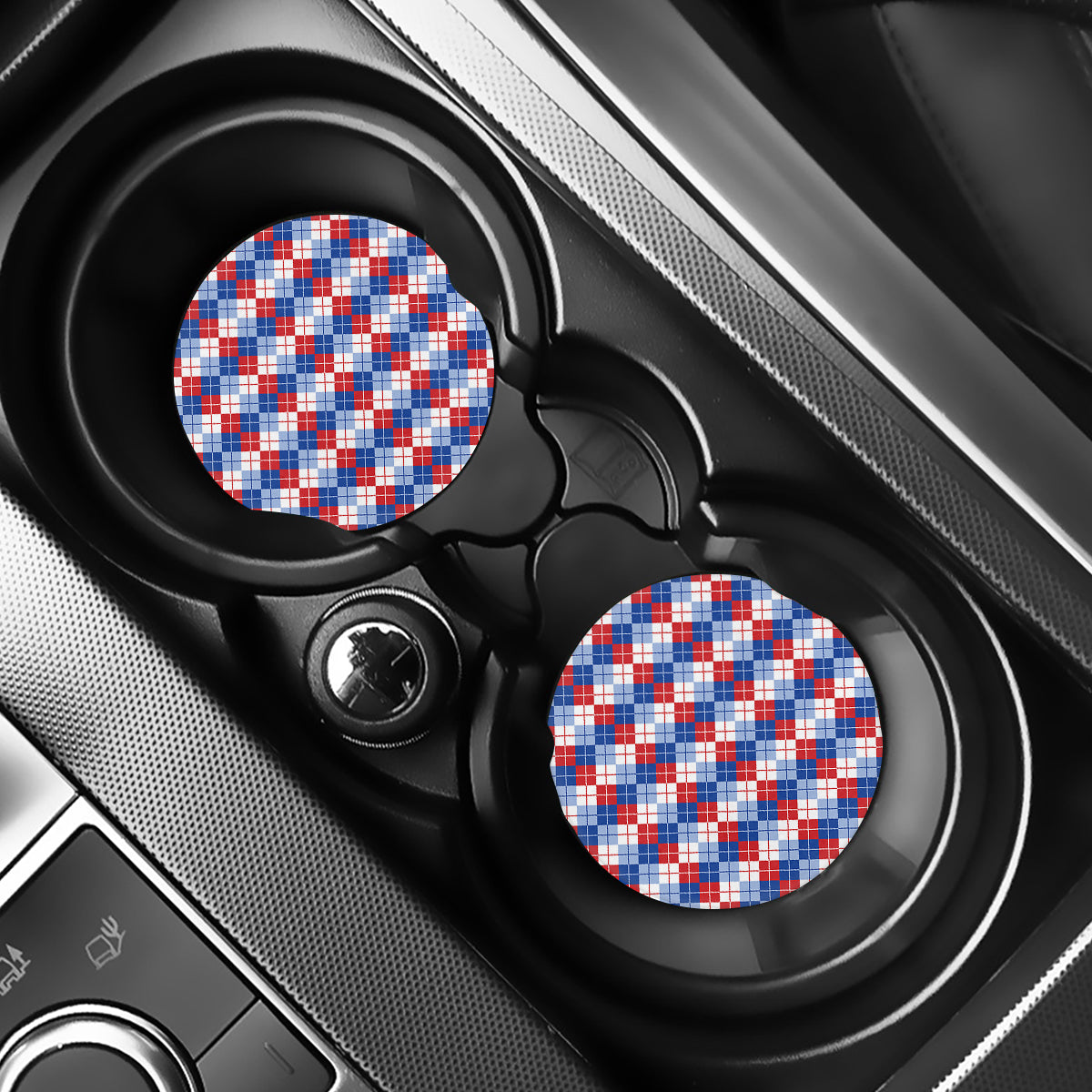 American Argyle Pattern Print Car Coasters
