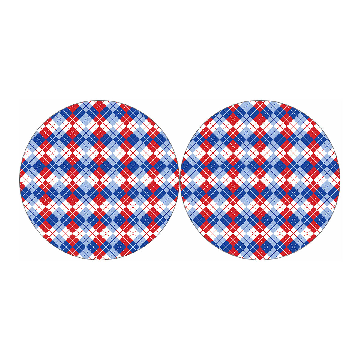 American Argyle Pattern Print Car Coasters