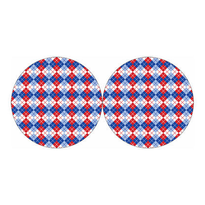 American Argyle Pattern Print Car Coasters