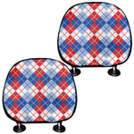 American Argyle Pattern Print Car Headrest Covers