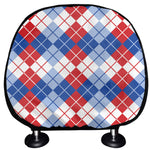 American Argyle Pattern Print Car Headrest Covers